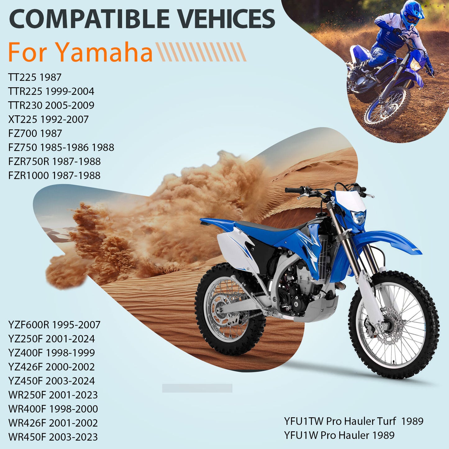 2Pcs Cylinder Dowel Pin for Yamaha WR250F YZ250F YZ450F WR450F YZF600R (2001–2023)