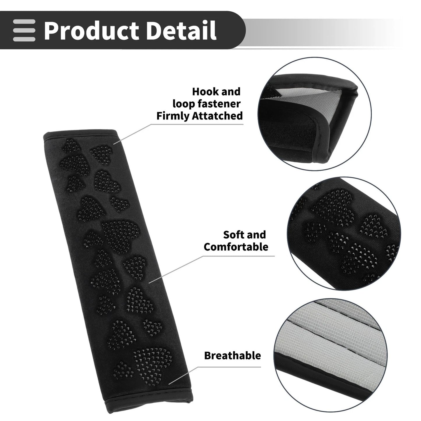 Seat Belt Cover Pad for Universal Fit (23cm)