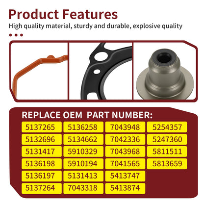 Cylinder Head Gasket & Valve Seals for Polaris RZR S 4 800 (2011–2014)