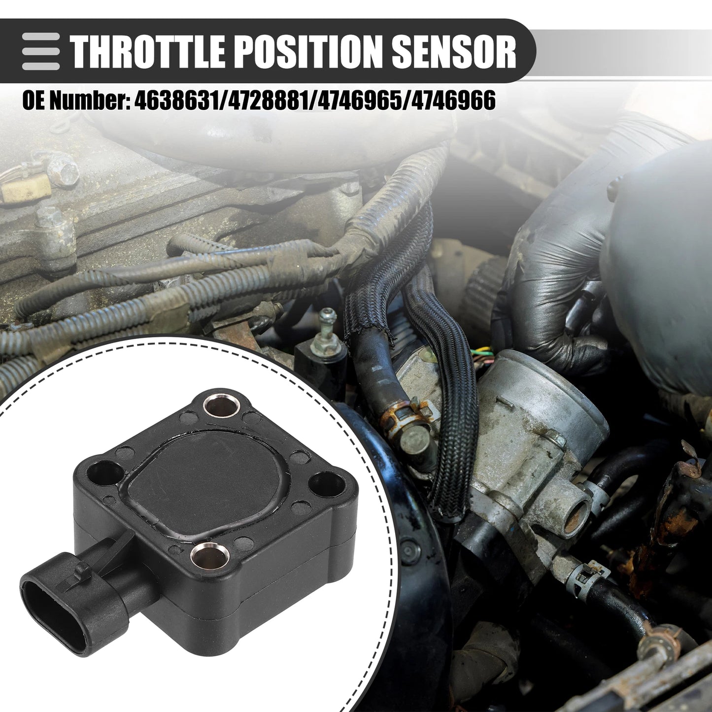 Throttle Position Sensor for Dodge D350 (1989–1993) No. 4638631/4728881/4746965