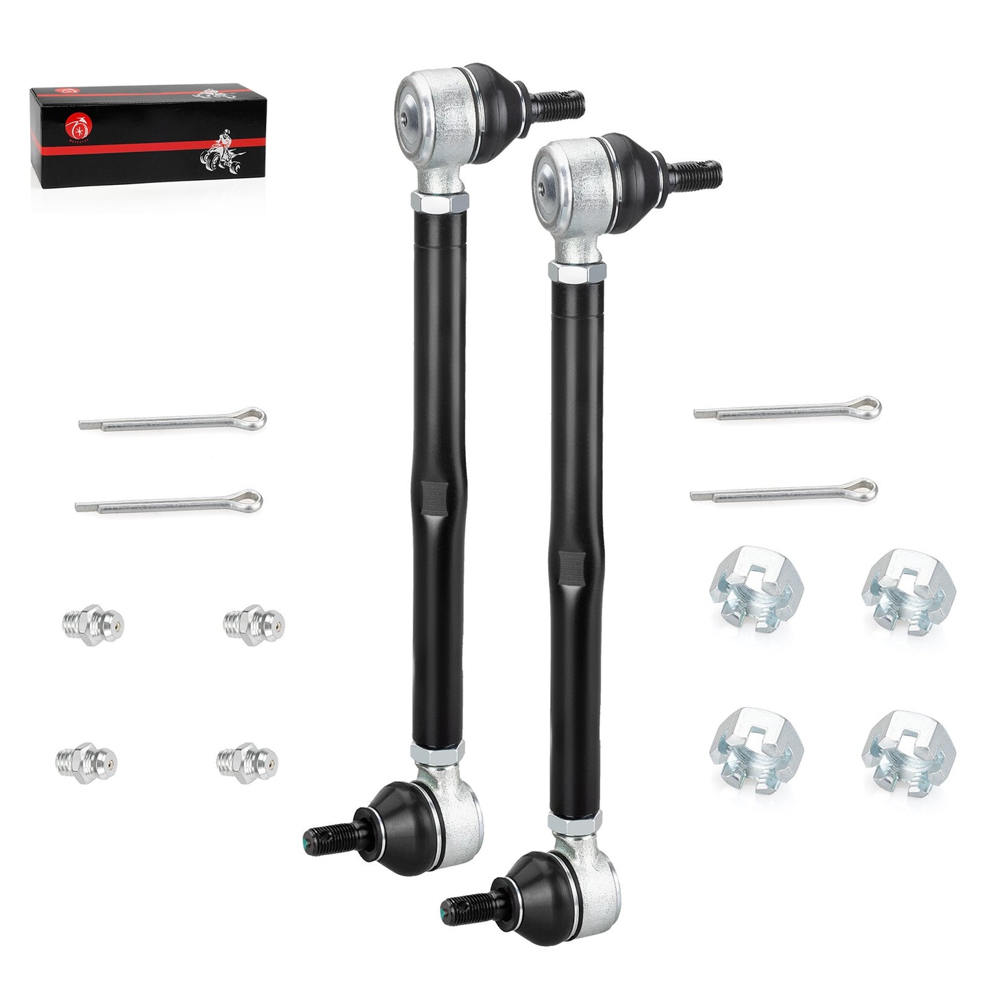 2Pcs Steering Tie Rod & Shaft Assembly for EZGO TXT Medalist (1994–2001)