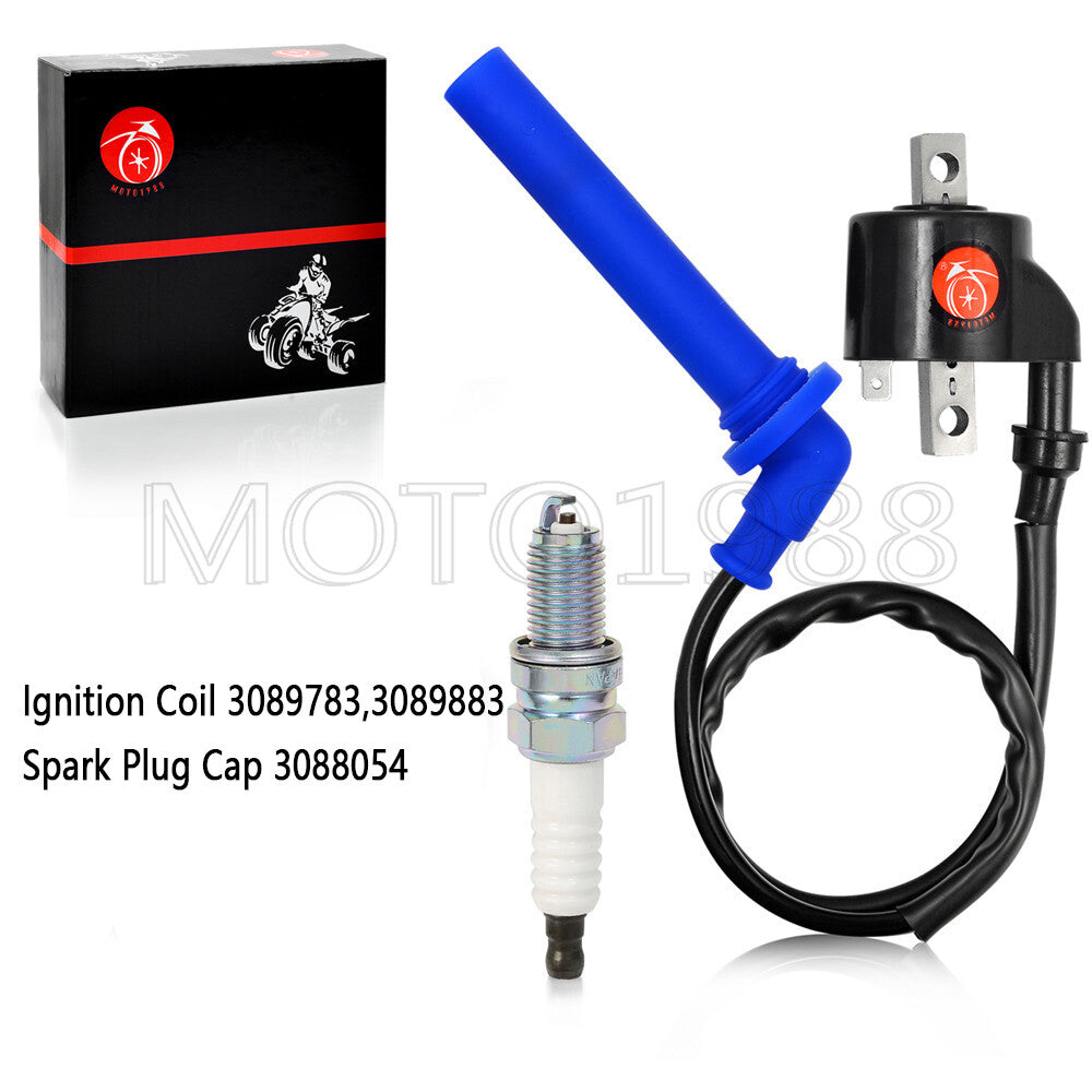 Ignition Coil & Spark Plug for Polaris ATV Predator 500 (2003–2007)