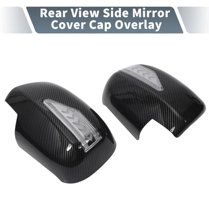 Rearview Mirror Cover Overlay 2 x Black Carbon Fiber for Lexus RX330 RX350 (2003)