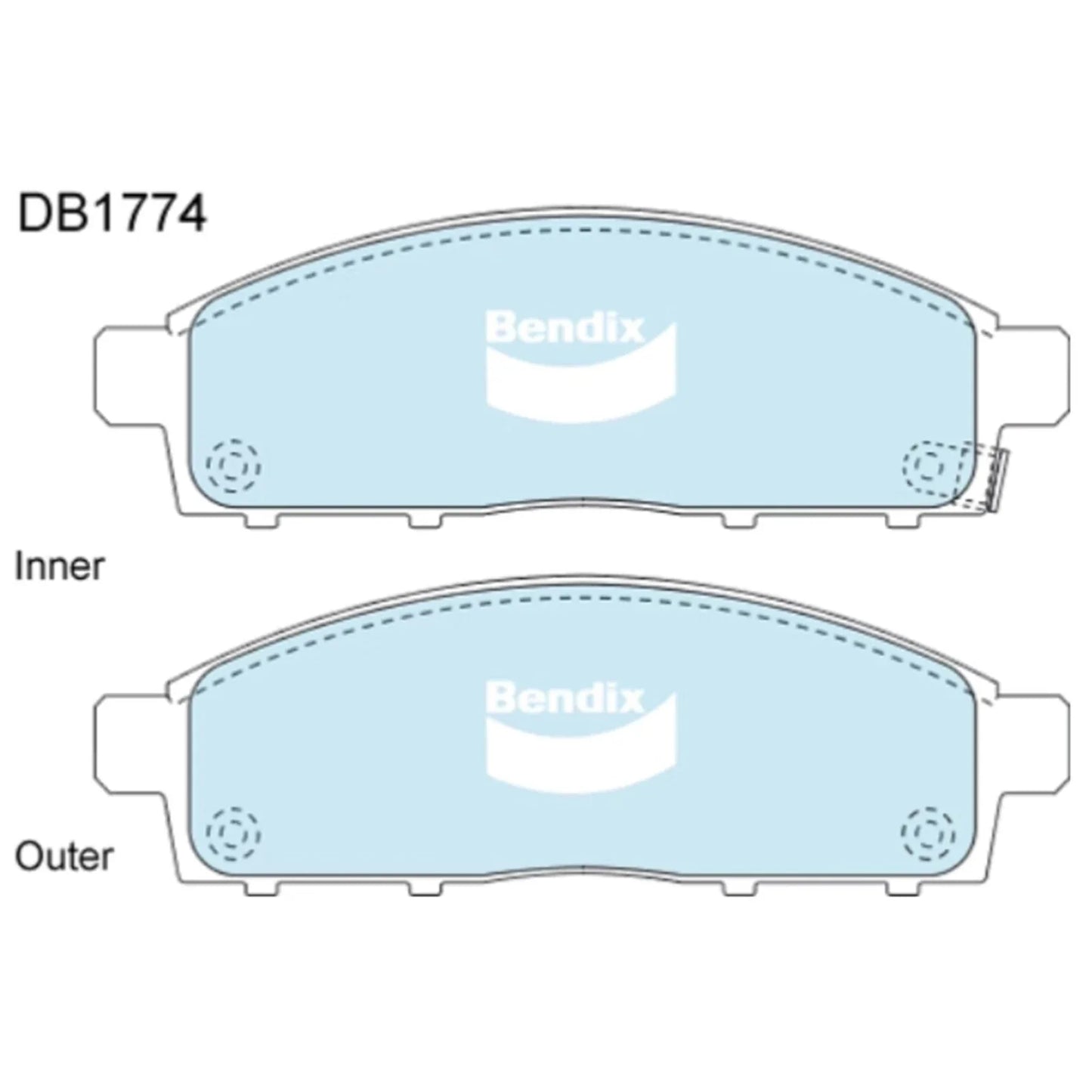 Front Disc Brake Pad Set for Mitsubishi Challenger 4X4 (2009 - 2015)