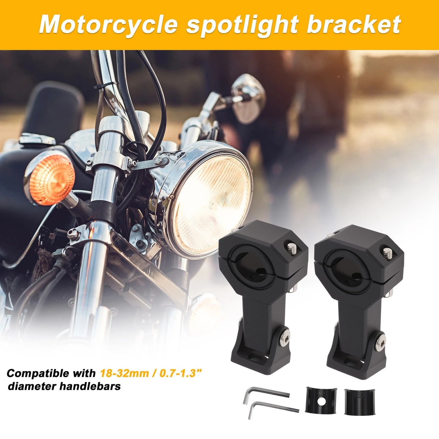 Light Bar Mounting Bracket for Motorcycle (Universal Fit)
