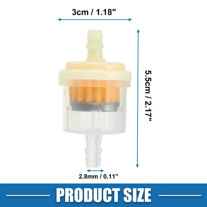 6pcs Inline Fuel Filter 1/4 Inch for Motorcycle ATV (Fits Various Models)