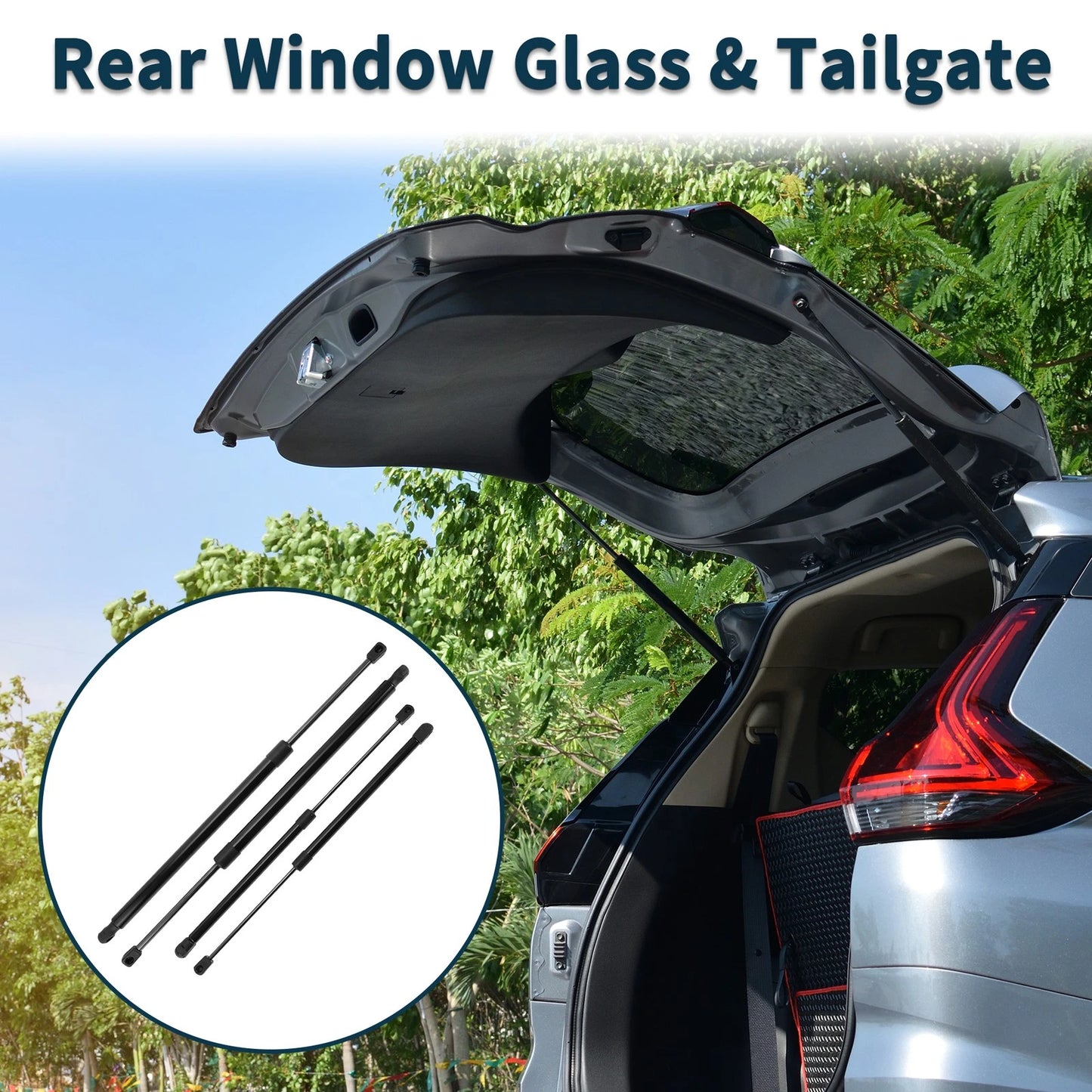 Rear Window Glass & Tailgate Lift Supports Struts No. 57010050AB for Jeep Liberty (2002–2007)