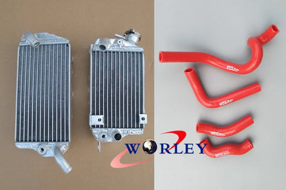 Aluminum Radiator with Green Silicone Hose Kit for Kawasaki KLX650 (1993–1996)