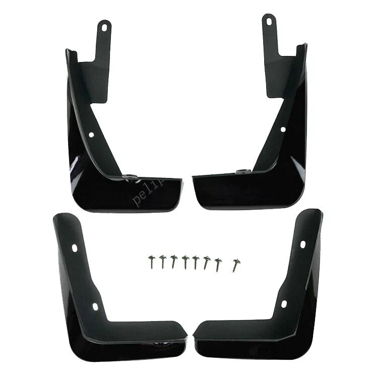 Mud Flap Splash Guard Gloss Black ABS Front Rear L&R for Lexus IS (2013-2020)
