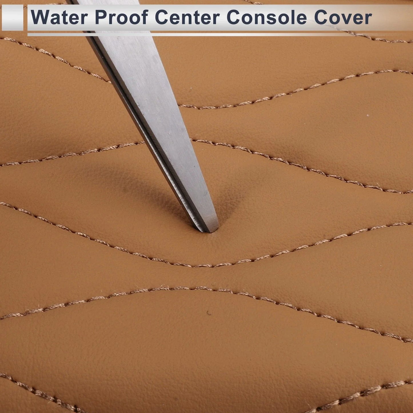 Center Console Cover with Storage Bag for BMW 5 Series (2011-2017) Light Brown