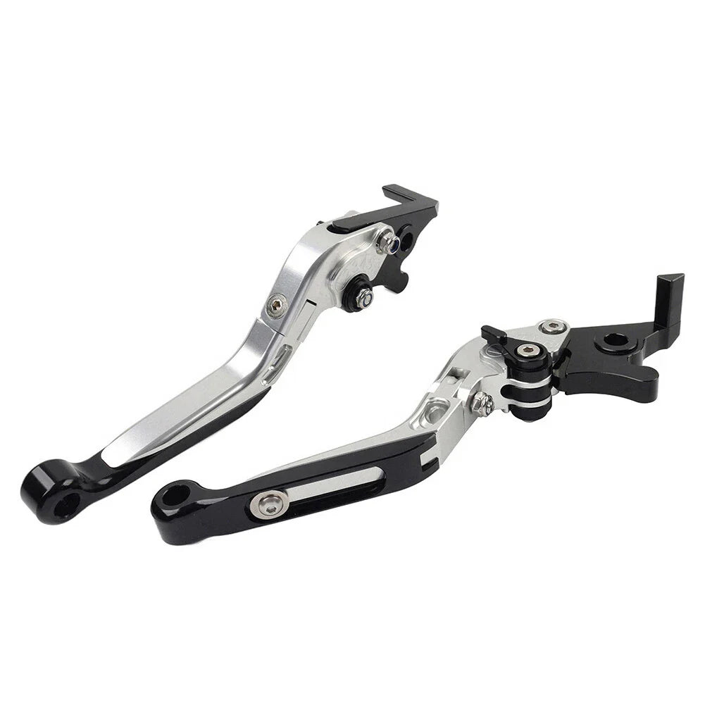 Extendable Brake Clutch Levers for BMW F650GS (2002-2007) Silver