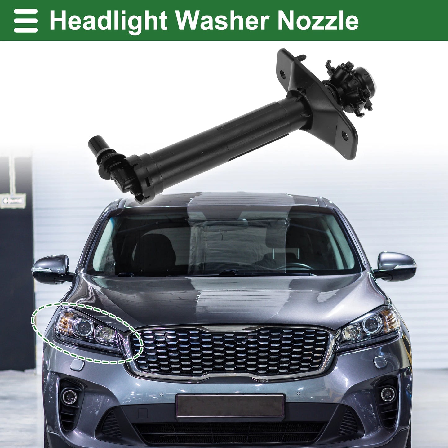 Front Passenger Side Headlight Washer Nozzle for Audi A6 (2013–2018) No. 4GD955102A