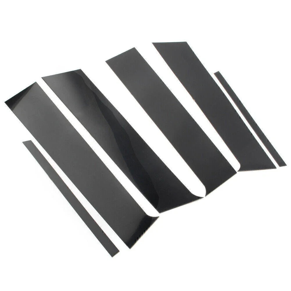 6 x Door Window Trim Covers for Mitsubishi Lancer Sedan (2008-2017) Black