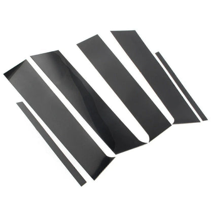 6 x Door Window Trim Covers for Mitsubishi Lancer Sedan (2008-2017) Black
