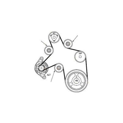 Drive Fan Belt Auto Tensioner Pulleys for Hilux (2005–2015)
