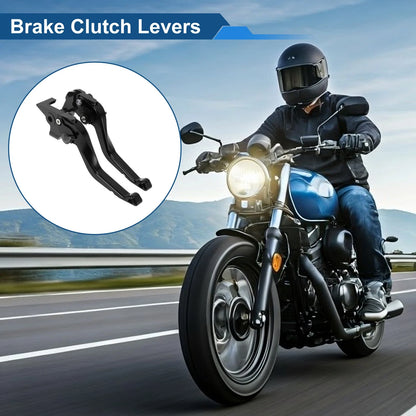 Short Brake Clutch Levers for Yamaha Tenere 700 (2019–2025) - Black, 1 Pair