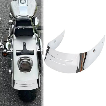 Chrome Ribbed Rear Mudguard Tip Edge Trim for Harley Fat Boy (1990–2023)