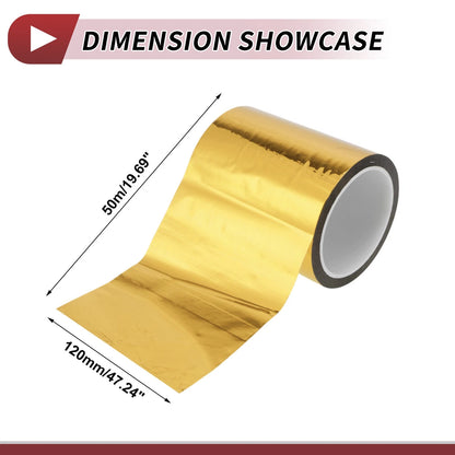 Pinstripe Tape 120mmx50m for Car Motorcycle Boat Gold Tone (1 Pcs)