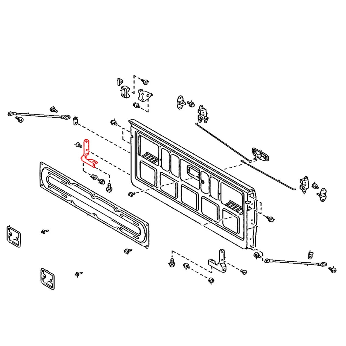 Rear Tail Gate Hinge for Toyota Hilux Revo (2015–2023)
