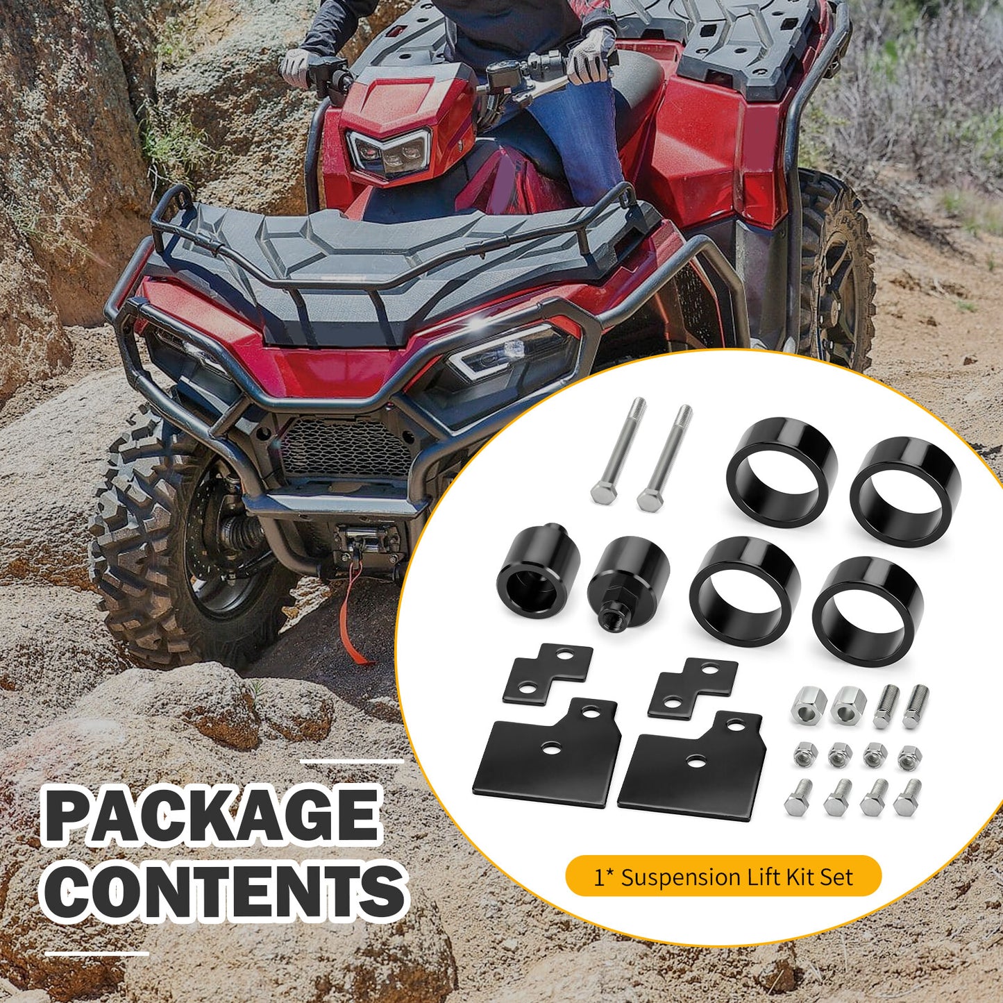 4.5" Full Suspension Lift Kit for Polaris Sportsman 500 570 600 700 800 (1999–2023)