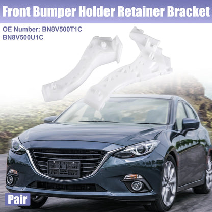 Set of 2 Front Bumper Mounting Support Brackets for Mazda 3 (2004–2006)