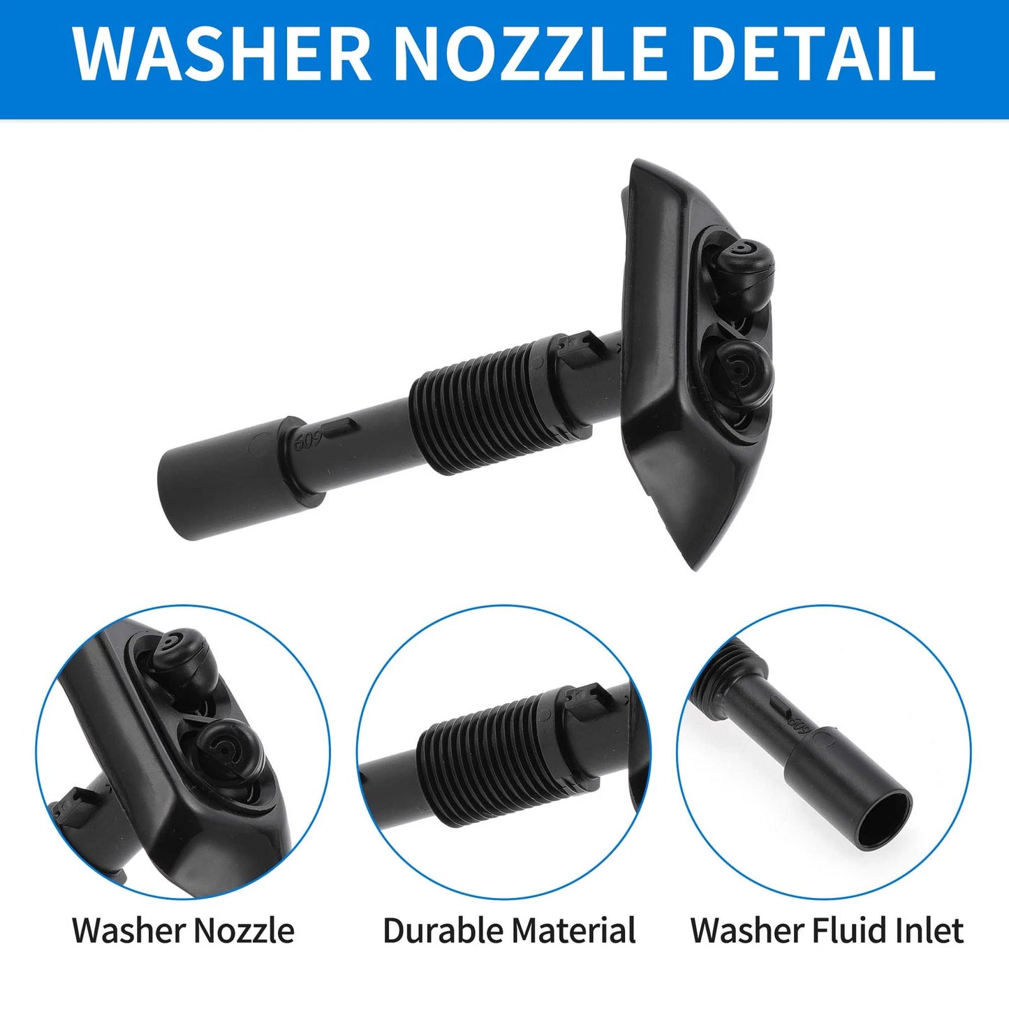Front Left Headlight Washer Nozzle for BMW 740iL 740i 750i (1995–2001) No. 61678370559