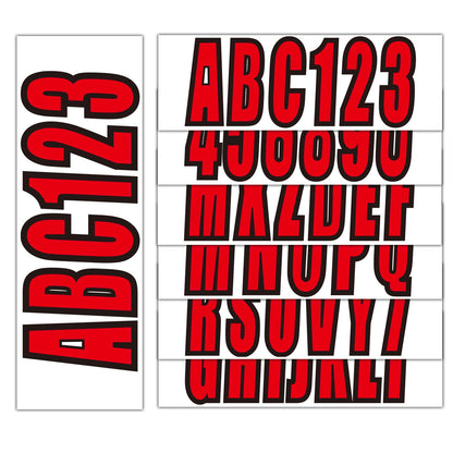 Set of 4 Green Boat Registration Letters and Numbers Decals A-Z & 0-9