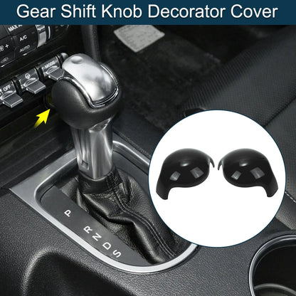 Set of 1 Gear Shift Knob Decorator Cover for Ford Mustang (2015–2023) Black