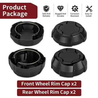 Set of 4 Wheel Rim Caps for Polaris Ranger 570 Crew (2015–2021)