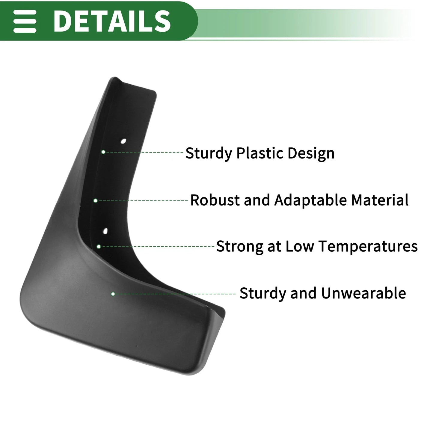 Set of 4 Mud Flaps Splash Guards for Mitsubishi Outlander (2006–2008)