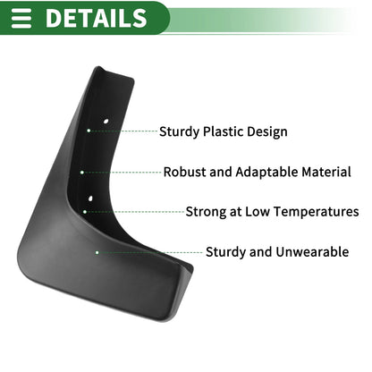 Set of 4 Mud Flaps Splash Guards for Mitsubishi Outlander (2006–2008)
