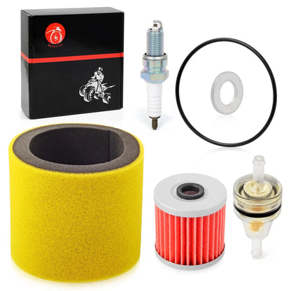 4 x Air Filter Oil Filter Spark Plug for Kawasaki KLF300-C Bayou (1989–2004)