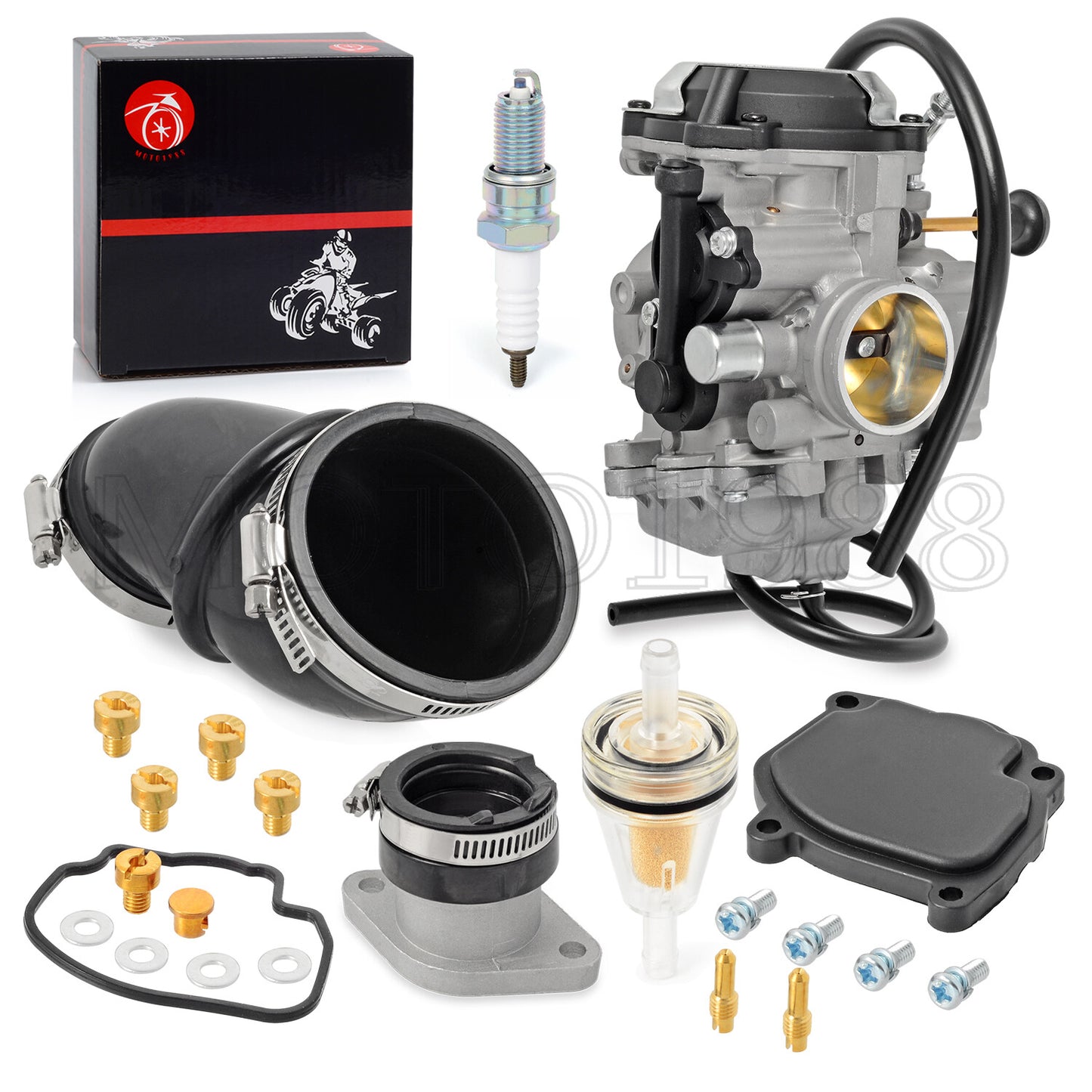 Carburetor and Intake Manifold Boot for Yamaha Wolverine 350 (1996–2005)