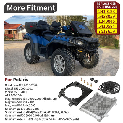 Radiator and Cooling Fan Shroud Kit for Polaris Sportsman 400 500 (2000–2004)
