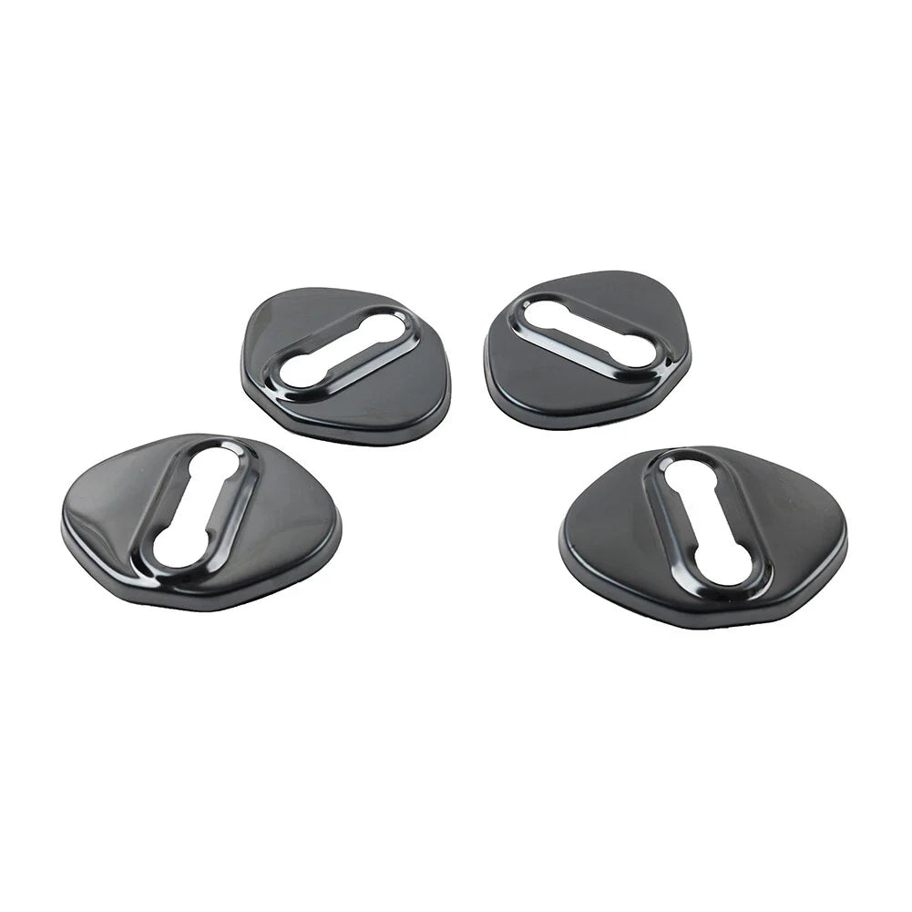 Black Car Door Lock Protective Covers for Honda, Toyota, Mazda, Hyundai