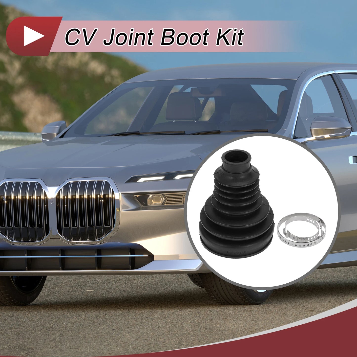 Inner CV Joint Boot Kit with Clamps for BMW i7 (2023–2024) - 31608657288