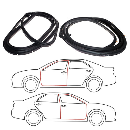 Set of 2 Door Weatherstrips for Toyota Starlet (1984–1989)