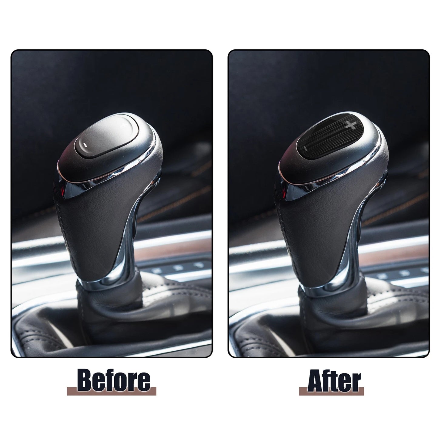 Gear Shift Knob Cover Sticker for Chevrolet Equinox (2018–2020) Black