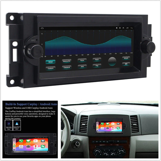 6.8" Android Stereo Radio GPS Navi Head Unit for Jeep Dodge Chrysler (2013-2023)