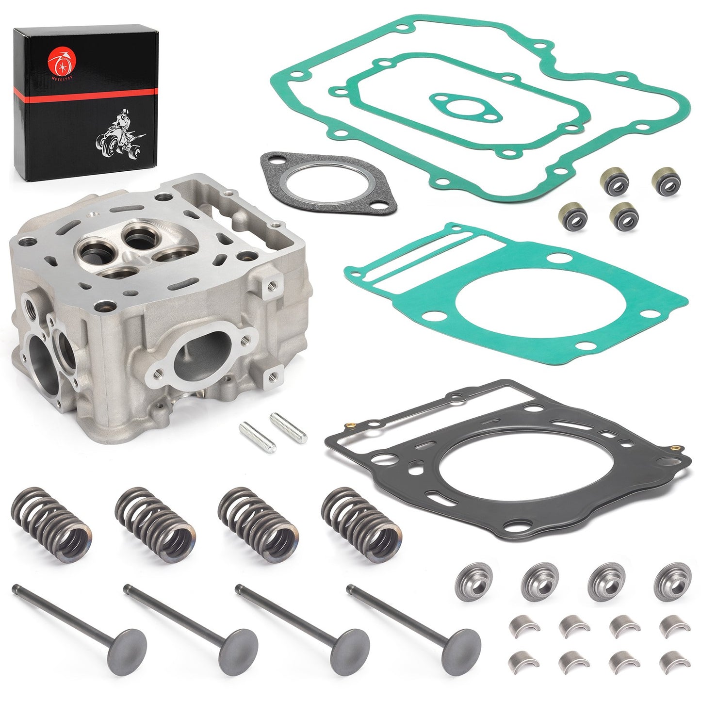 Engine Cylinder Head with Valve Gasket Kit for Polaris ATP 500 4x4 (2004–2005)