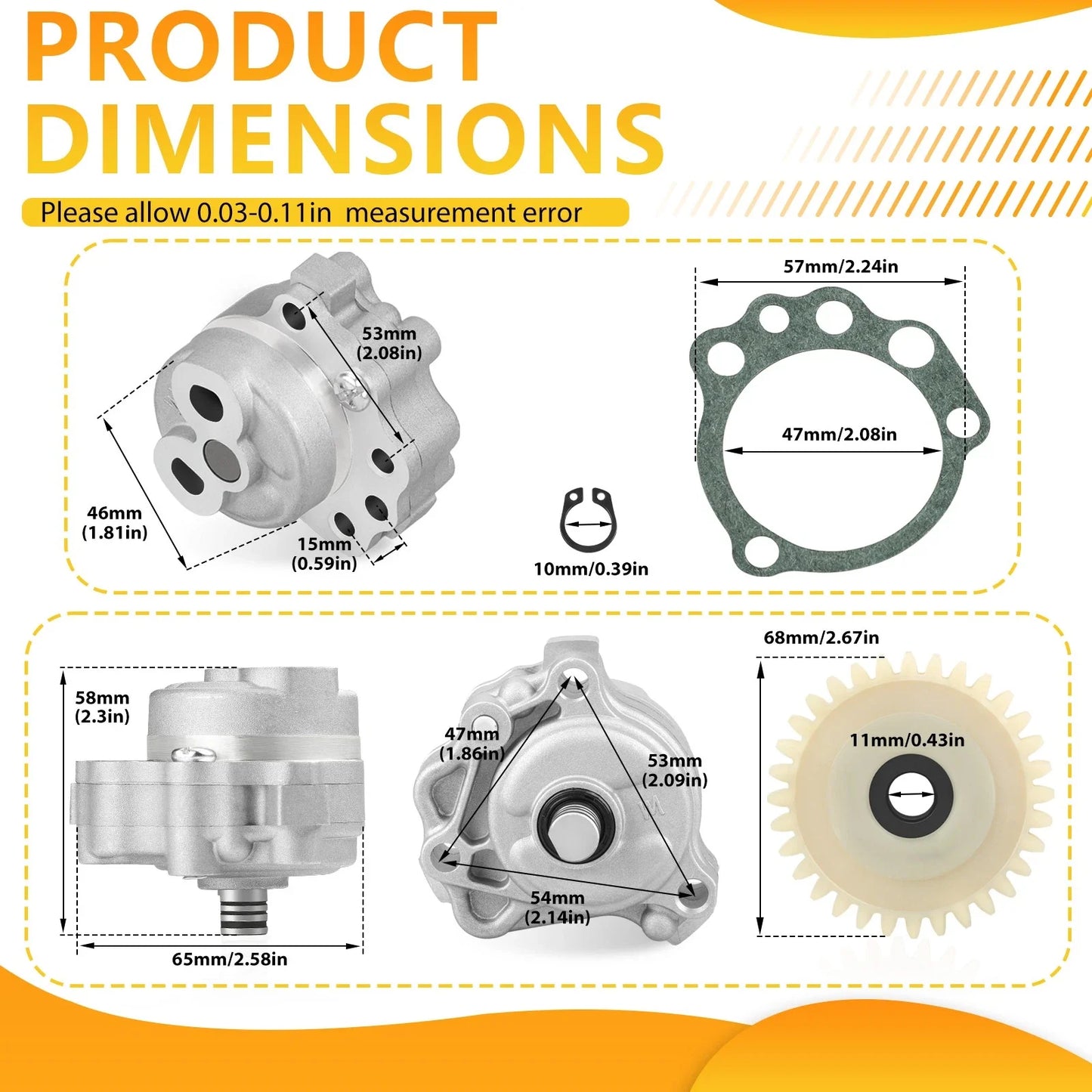 Oil Pump & Drive Gasket Kit for Yamaha Raptor 660R/700