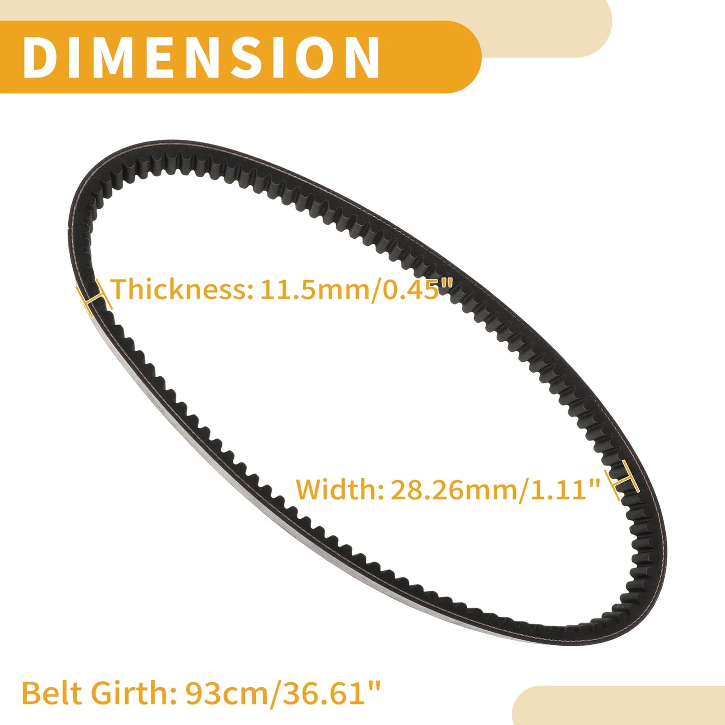 Drive Belt V-Belt No. 72328G01 for EZGO Golf Cart Gas (1991.5–2009)