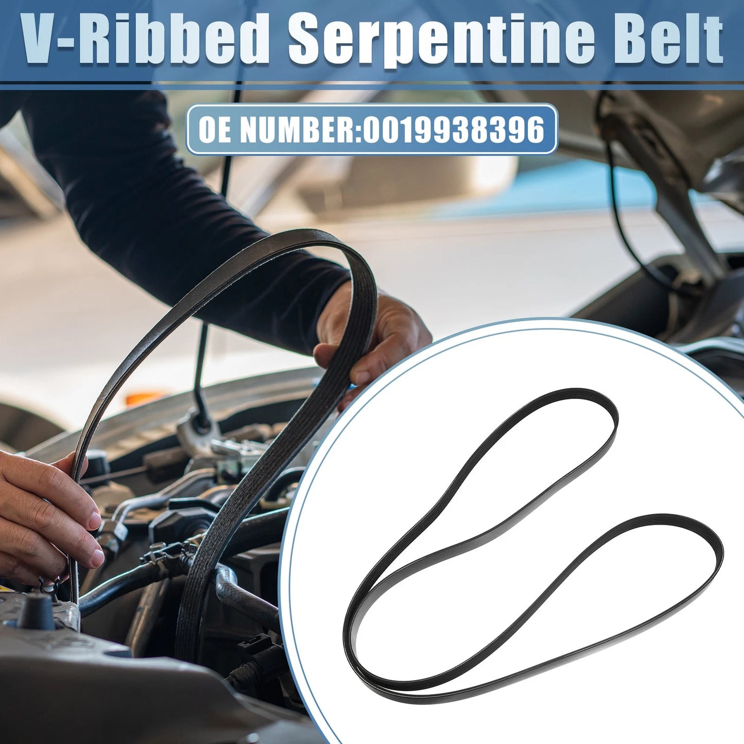 V-Ribbed Serpentine Drive Belt for Buick Enclave (2013–2017) No.0019938396
