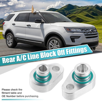 2X AC Rear Blockout Kit for Ford Explorer (2010–2018) Metal Silver Tone