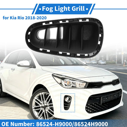 Fog Light Grille for Kia Rio (2018–2020) No. 86524-H9000/86524H9000 Black ABS