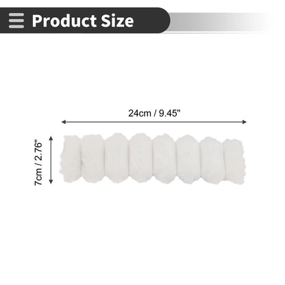 Set of 2 White Seat Belt Cover Pads for Universal Fit (24 cm)