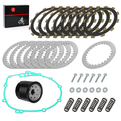 Clutch Friction Steel Plates Kit for Yamaha YZF R6 (2003–2005) YZF R6S FZ6 (2004–2009)