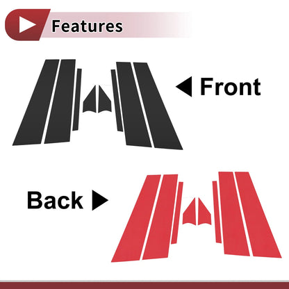 Door Pillar Window Trim for Nissan Sentra (2020–2023) Black Left Right