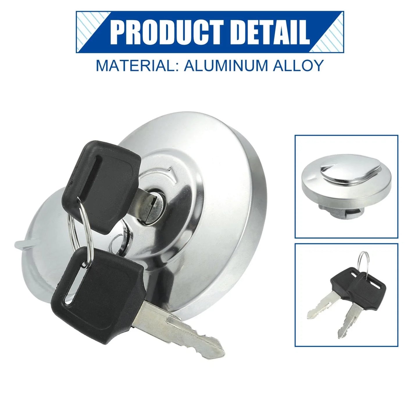Motorcycle Lock Fuel Tank Filler Cover Set with 2 Keys for Honda Shadow