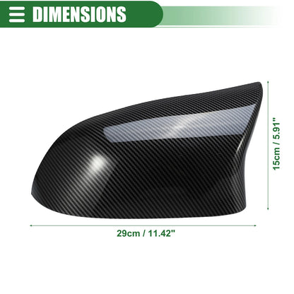 1 Pair Rearview Mirror Cover for BMW F15 X5 F16 X6 (2014–2017) Black